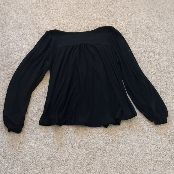 Free People Devin Long Sleeve Textured Knit Blouse Size L - Picture 8 of 9